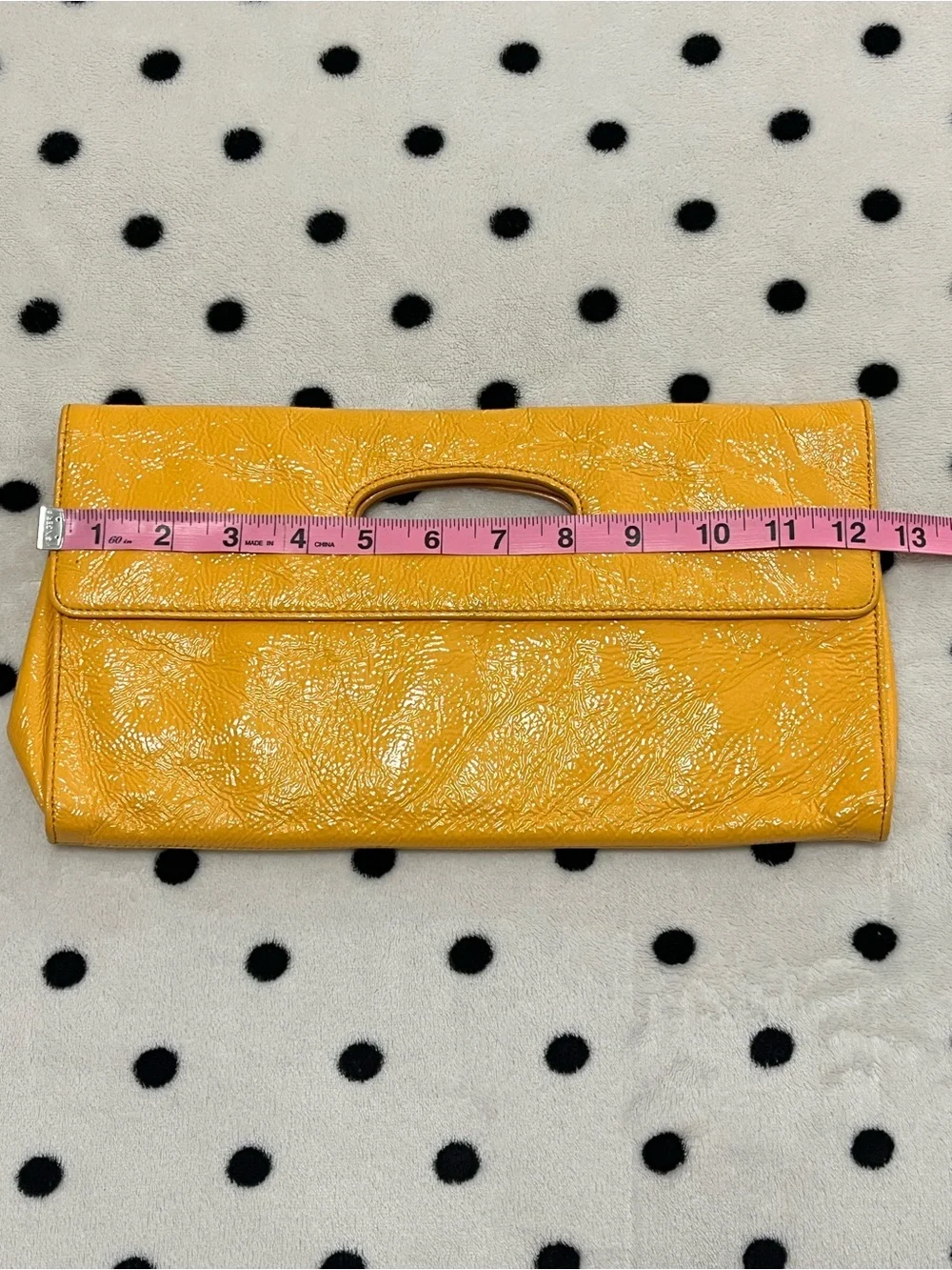 HOBO International Y2K Katrina Mustard Patent Leather Clutch